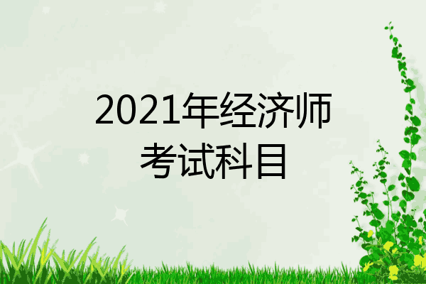 2021年经济师考试科目