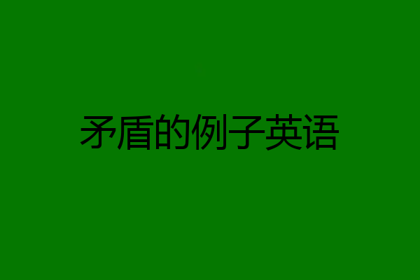 矛盾的例子英语