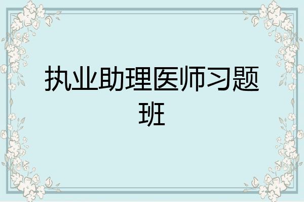 执业助理医师习题班