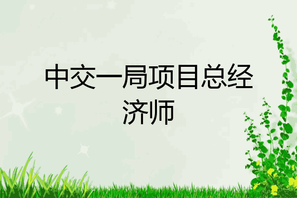 中交一局项目总经济师