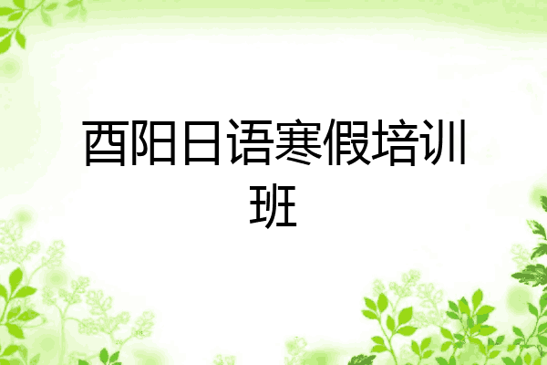 酉阳日语寒假培训班