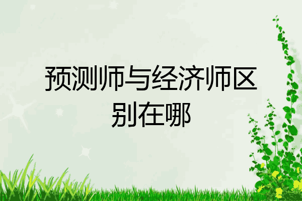 预测师与经济师区别在哪