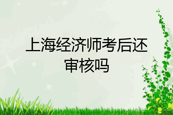 上海经济师考后还审核吗