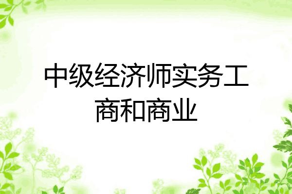 中级经济师实务工商和商业