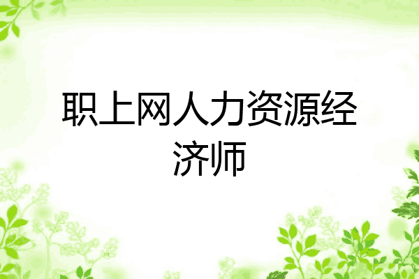 职上网人力资源经济师
