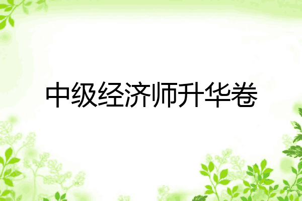 中级经济师升华卷