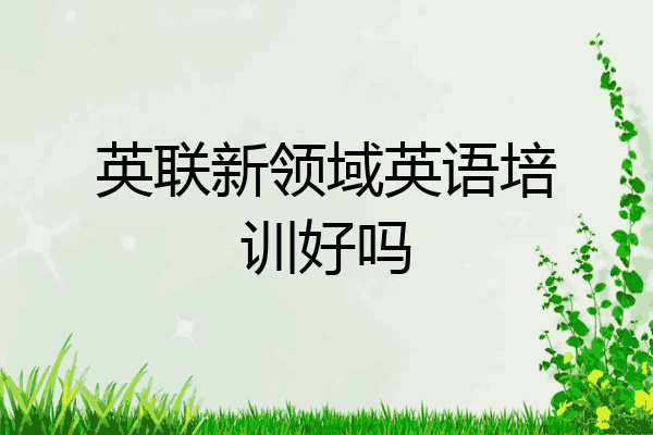 英联新领域英语培训好吗