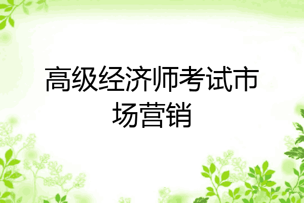 高级经济师考试市场营销