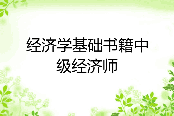 经济学基础书籍中级经济师