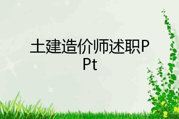土建造价师述职PPt