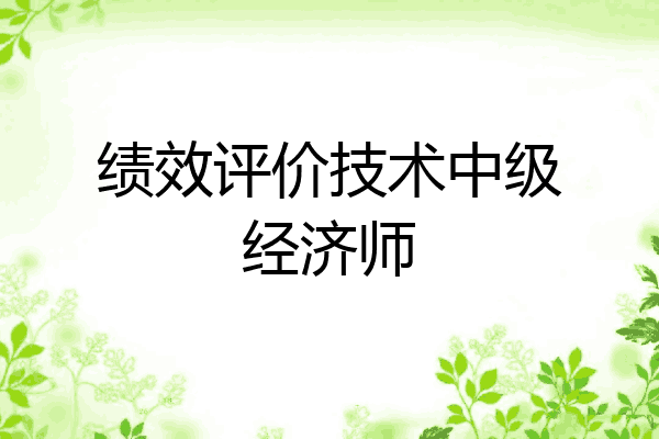 绩效评价技术中级经济师