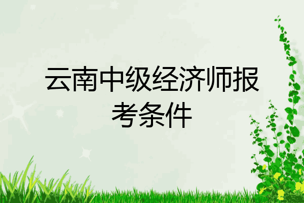 云南中级经济师报考条件
