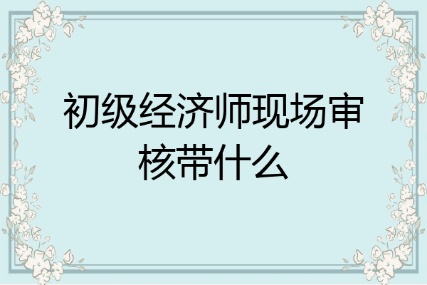 初级经济师现场审核带什么