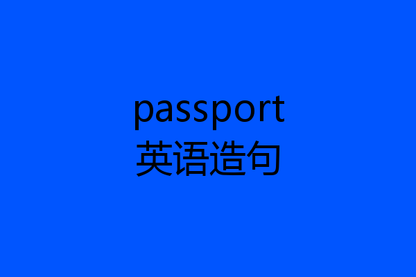 passport英语造句