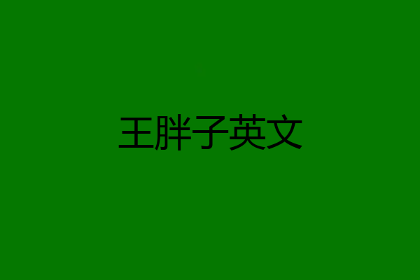 王胖子英文