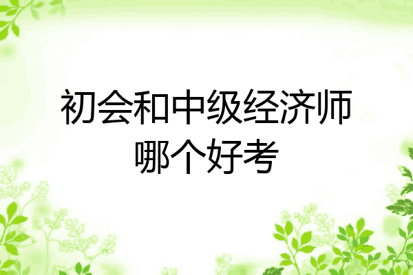 初会和中级经济师哪个好考
