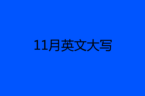 11月英文大写
