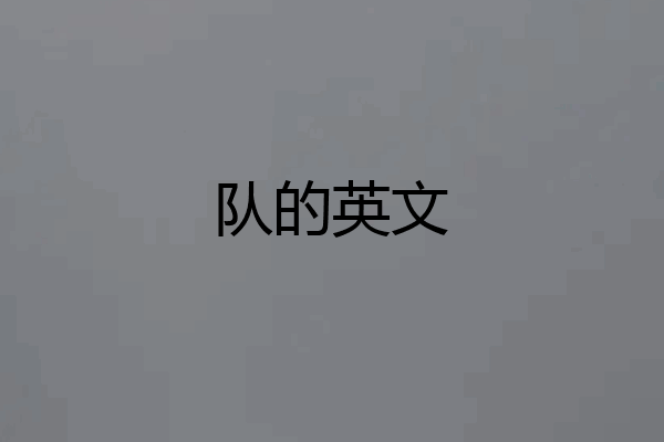 队的英文