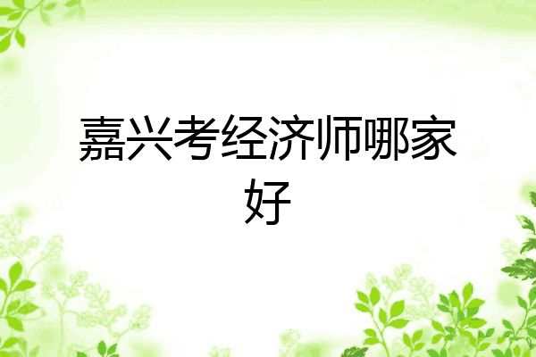 嘉兴考经济师哪家好