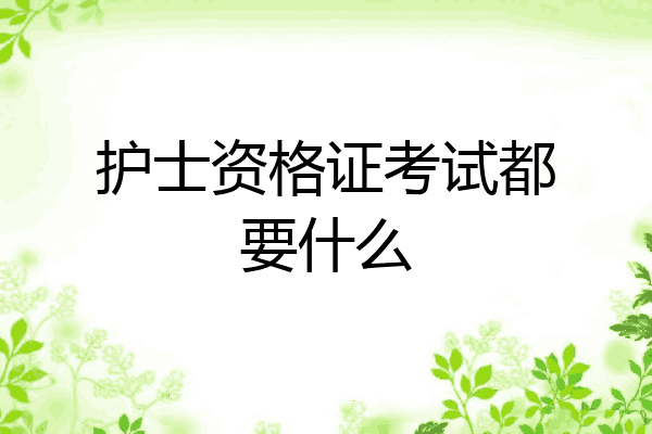 护士资格证考试都要什么
