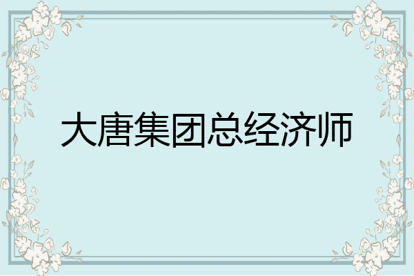 大唐集团总经济师