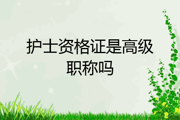 护士资格证是高级职称吗