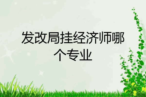 发改局挂经济师哪个专业