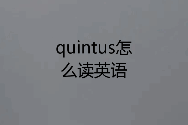 quintus怎么读英语