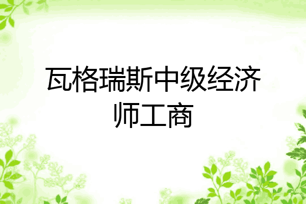 瓦格瑞斯中级经济师工商