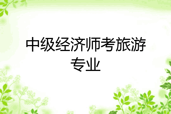 中级经济师考旅游专业