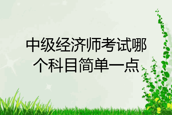 中级经济师考试哪个科目简单一点