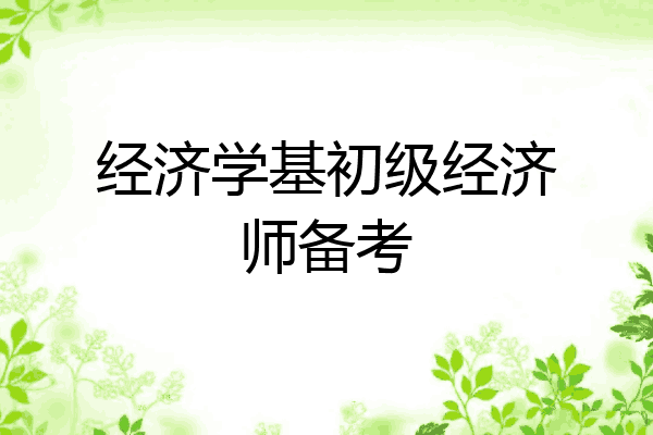 经济学基初级经济师备考
