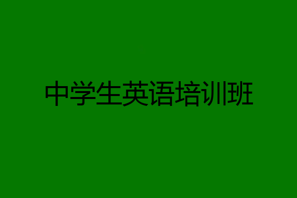 中学生英语培训班
