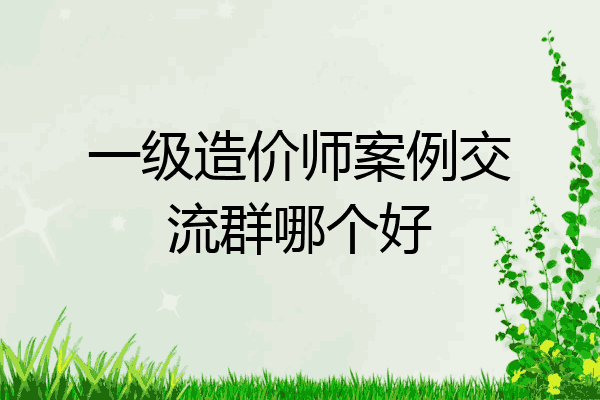 一级造价师案例交流群哪个好