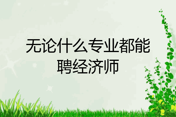 无论什么专业都能聘经济师