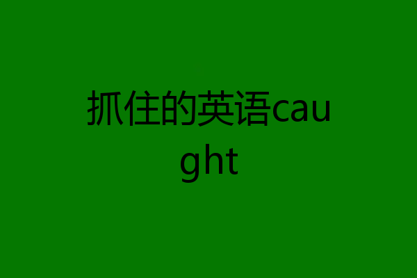 抓住的英语caught