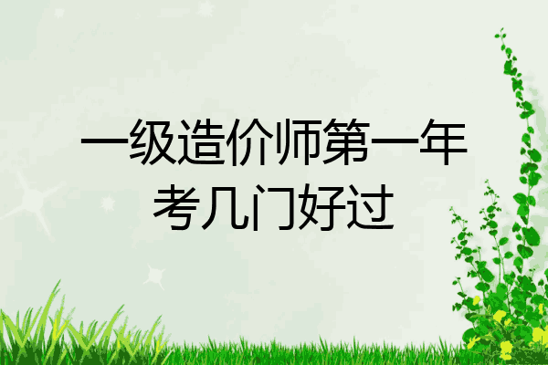 一级造价师第一年考几门好过