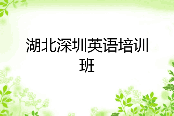 湖北深圳英语培训班