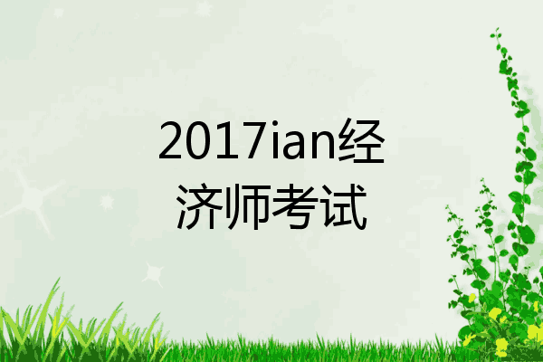 2017ian经济师考试