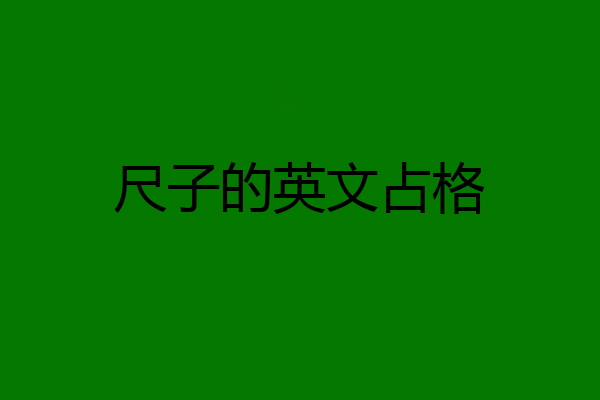 尺子的英文占格