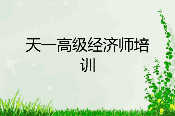 天一高级经济师培训