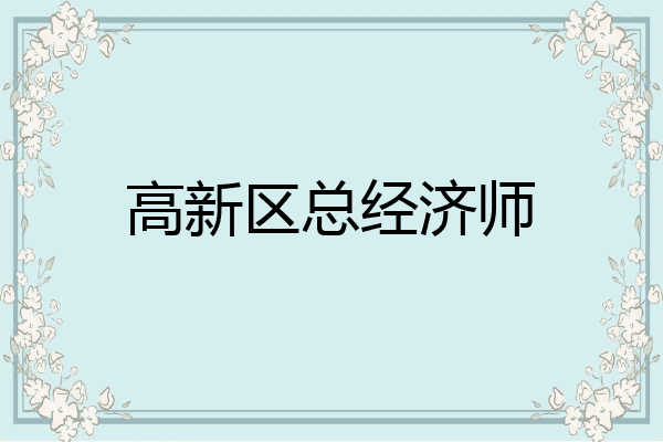 高新区总经济师