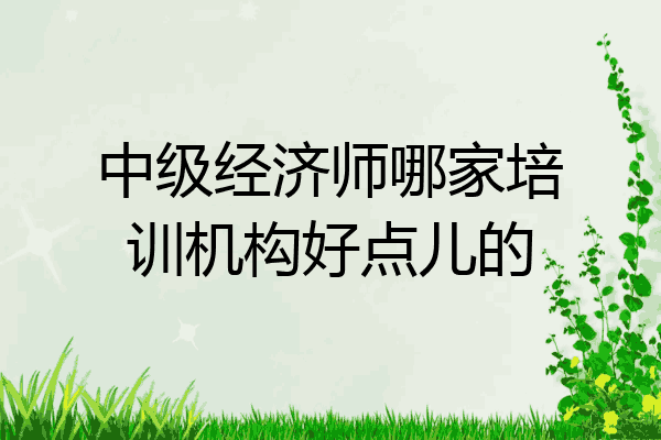 中级经济师哪家培训机构好点儿的