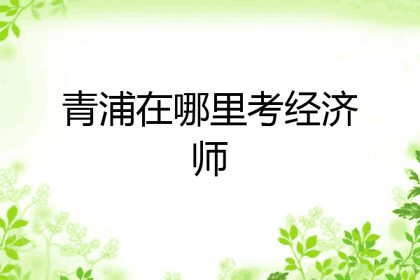 青浦在哪里考经济师
