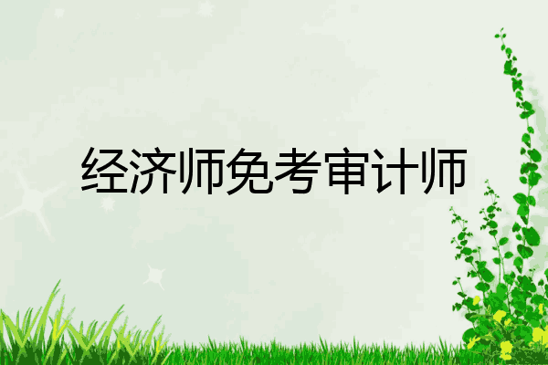 经济师免考审计师