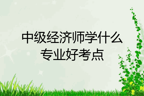 中级经济师学什么专业好考点