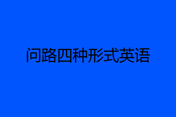 问路四种形式英语