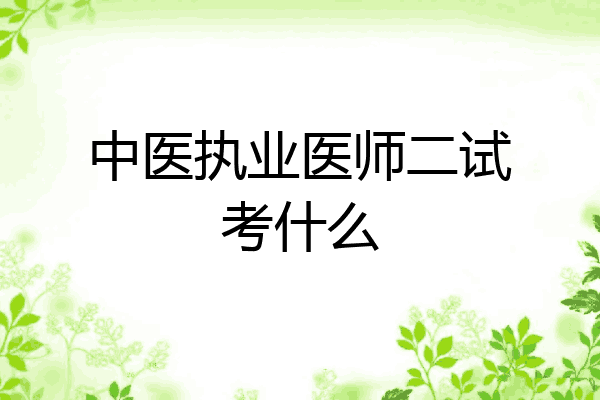 中医执业医师二试考什么