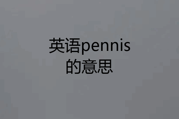 英语pennis的意思