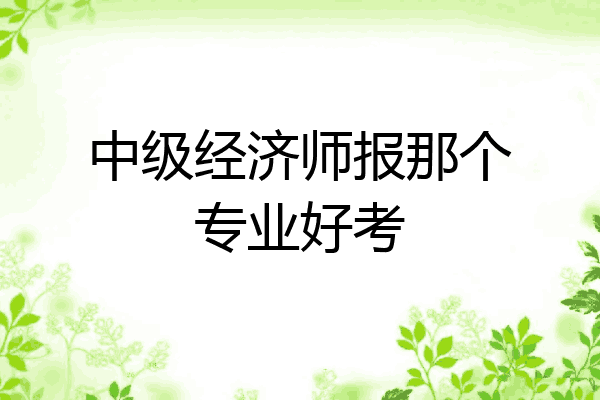 中级经济师报那个专业好考